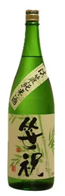 笹祝 淡麗純米酒(青竹)のボトル